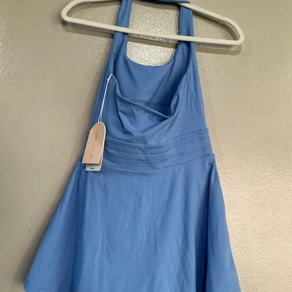 NWT BLOGILATES Women’s Game Set Match Halter Active Dress. Blue S - Picture 11 of 13